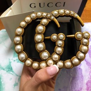 Gucci pearl belt